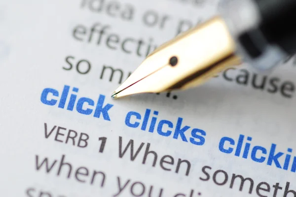 Click - Dictionary Series — Stock Photo, Image