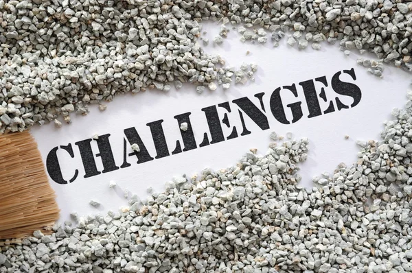 Herausforderungen -- Schatzwort-Serien — Stockfoto