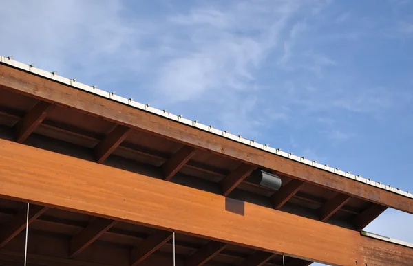 Stock image Macro house roof against blue sky