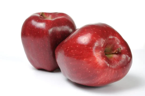 Dvě červené jablko — Stock fotografie