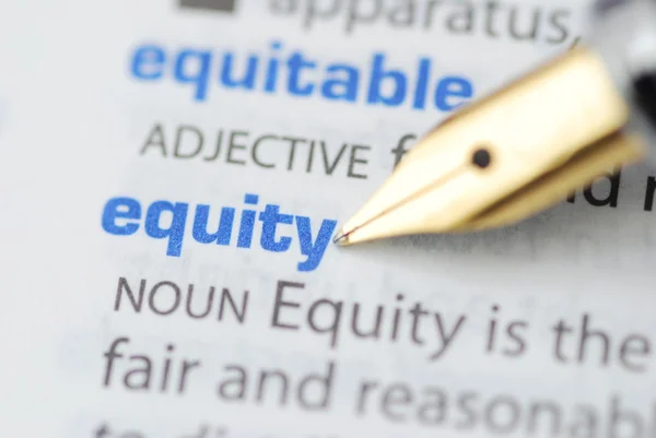 "equity" - woordenboek serie — Stockfoto