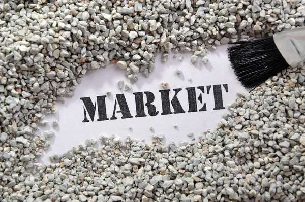 Mercado - - Tesoro serie de palabras — Foto de Stock