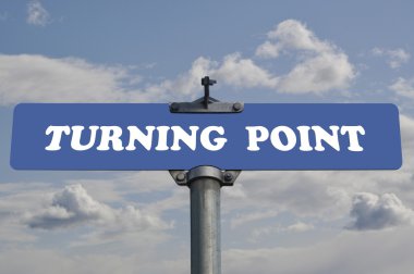 Turning point road sign clipart