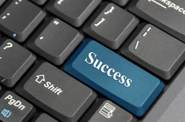 Success on keyboard — Stock Photo, Image