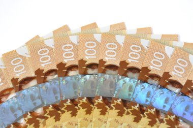 New Canadian one hundred bill clipart