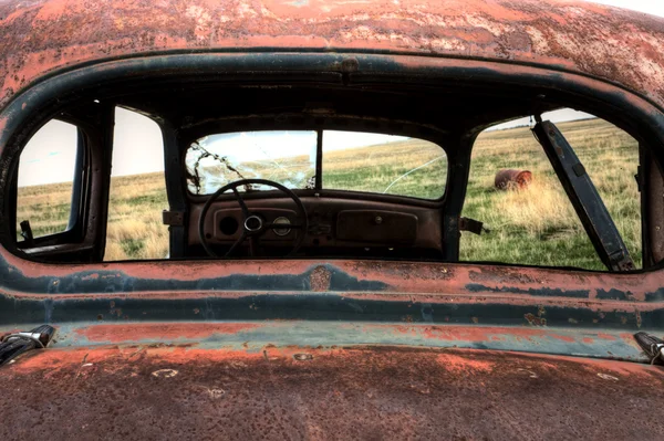 버려진된 차량 프레리 — 스톡 사진