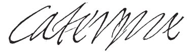Signature of Catherine de Medici, Queen of France, wife of Henry clipart