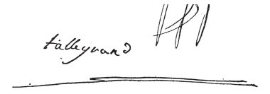 Signature of Charles Maurice de Talleyrand-Perigord, first Princ clipart
