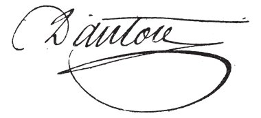 Signature of Georges Jacques Danton (1759-1794), vintage engravi clipart