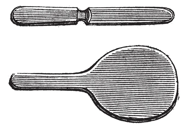 Fig 72. Aparejos de pesca, Cuchillo y paleta para cortar la sangre, vendimia — Archivo Imágenes Vectoriales