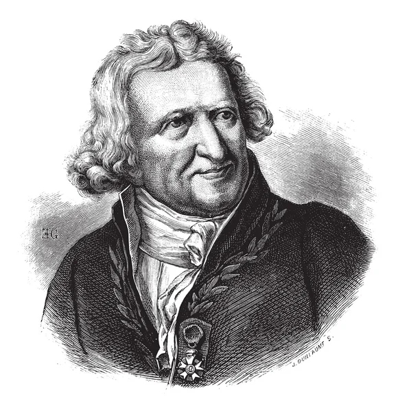 Antoine-Augustin Parmentier, grabado vintage . — Archivo Imágenes Vectoriales