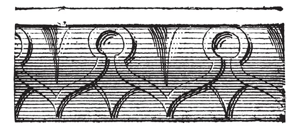 Rayos esculpidos de corazón o diseño del corazón en molduras ornamentales, v — Archivo Imágenes Vectoriales