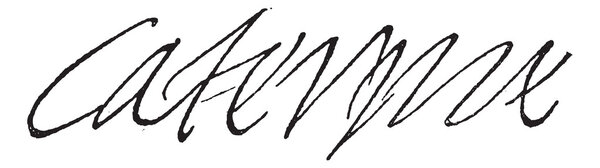 Подпись Екатерины Медичи, королевы Франции, жены Генриха
