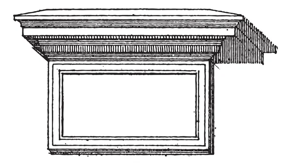 Grawerowanie starodawny stół (architektura) — Wektor stockowy