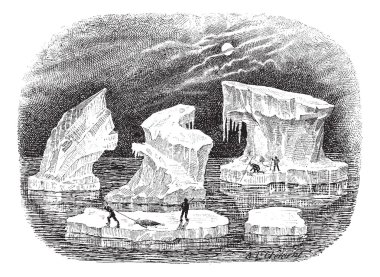 buzdağı, antika gravür.