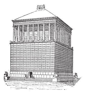 Tomb of Mausolus or Mausoleum at Halicarnassus, in Bodrum, Turke clipart