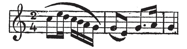 Музичний шлам, вінтажне гравірування — стоковий вектор