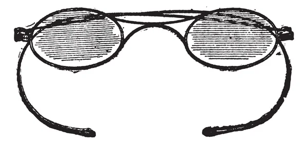 Brýle, pobočky má háček, vintage gravírování. — Stockový vektor