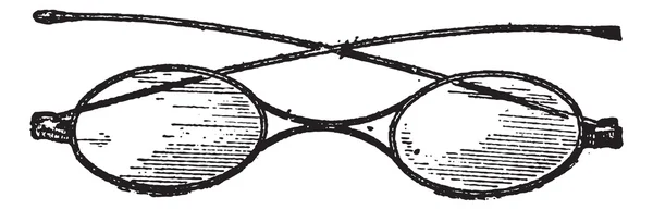メガネ × ブリッジ、ヴィンテージの彫刻. — ストックベクタ
