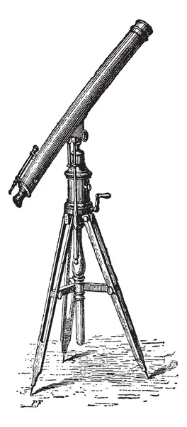 Télescope d'observation, gravure vintage . — Image vectorielle