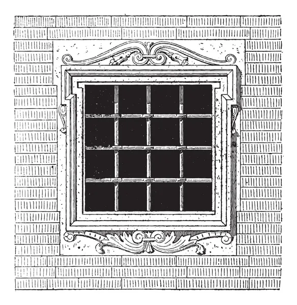Mezzanine, vintage engraving — Stock Vector