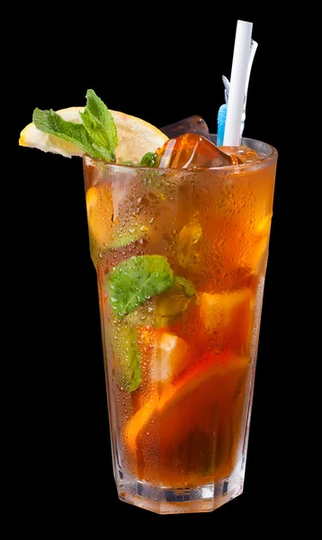 Ice tea with citrus and mint — Stok fotoğraf