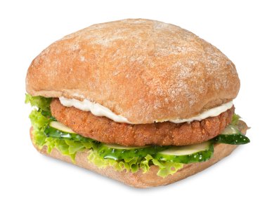 Sanwich with salmon clipart