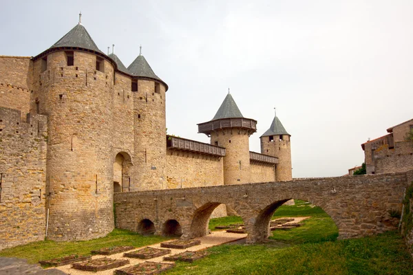 Carcassonne Ortaçağ Kalesi — Stok fotoğraf