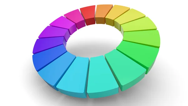 stock image 3d color wheel