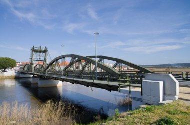 Bridge of metal structure clipart