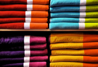 Colorful towels clipart