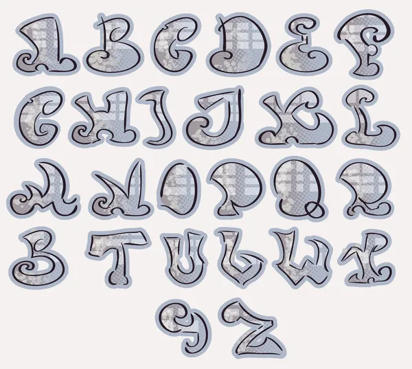 Алфавит Халфтона — стоковый вектор