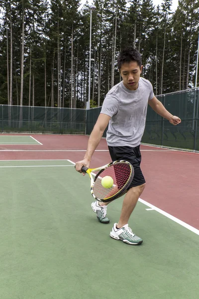 Tennis einhändige Rückhand — Stockfoto