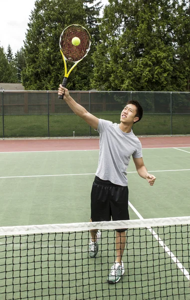 Volley aéreo de tênis — Fotografia de Stock