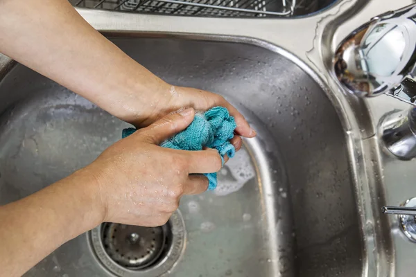 Nettoyage vaisselle Rag — Photo