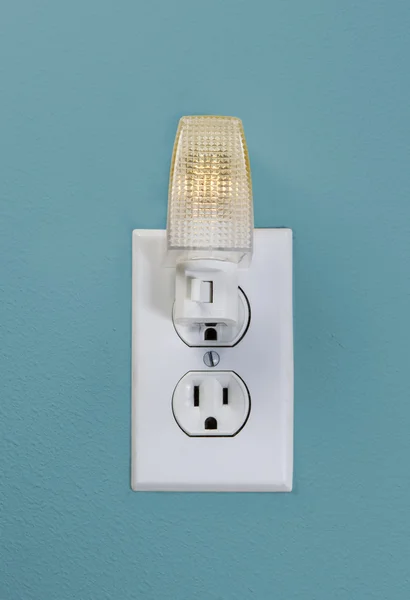 Wall Outlet Light for Night Time — Stock Photo, Image