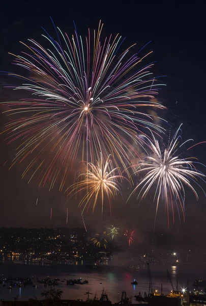 Wheel Shaped Fireworks — Stock Photo, Image