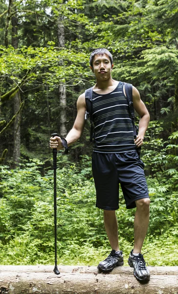 Young Asian Man Hiker — Stock Photo, Image