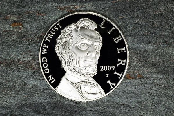 Moeda do dólar de prata Lincoln — Fotografia de Stock