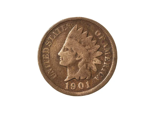 Velho Um centavo — Fotografia de Stock