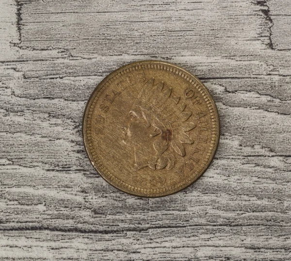 Ano inicial do centavo de cabeça indiano — Fotografia de Stock