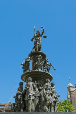 Fountain of the Virtues in Nuremberg clipart