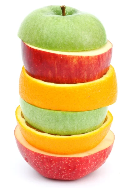 Apple orange pile — Stock Photo, Image