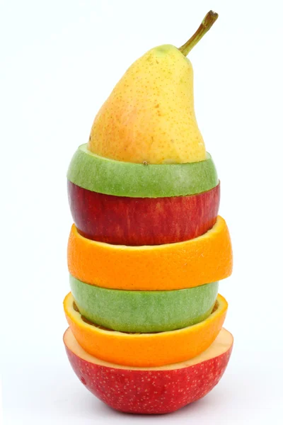 Apple orange pile — Stock Photo, Image