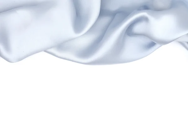 Niebieska satyna na białym tle — Zdjęcie stockowe