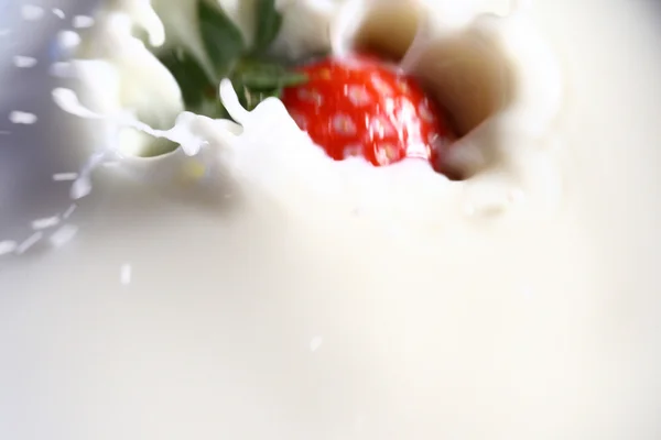 Strawberrie milk — Stock Photo, Image