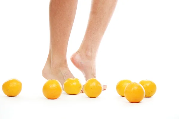 Noha pomeranče — Stock fotografie