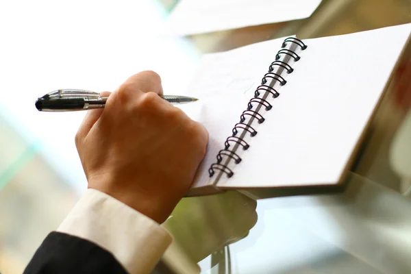 Write in note — Stock Photo, Image