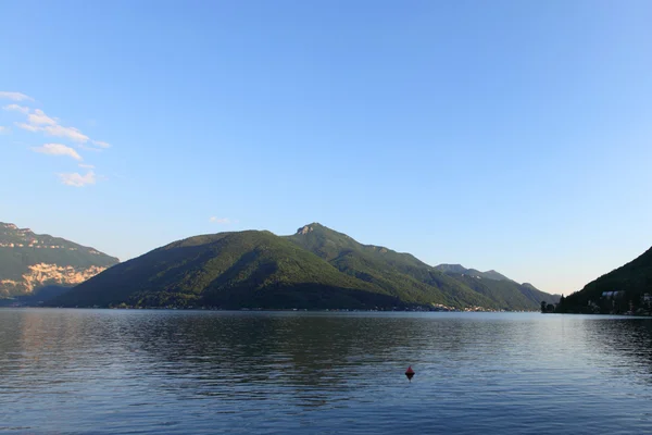 卢加诺湖景观 — 图库照片