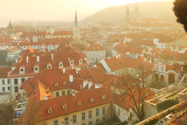 Panorama van Praag Tsjechië — Stockfoto